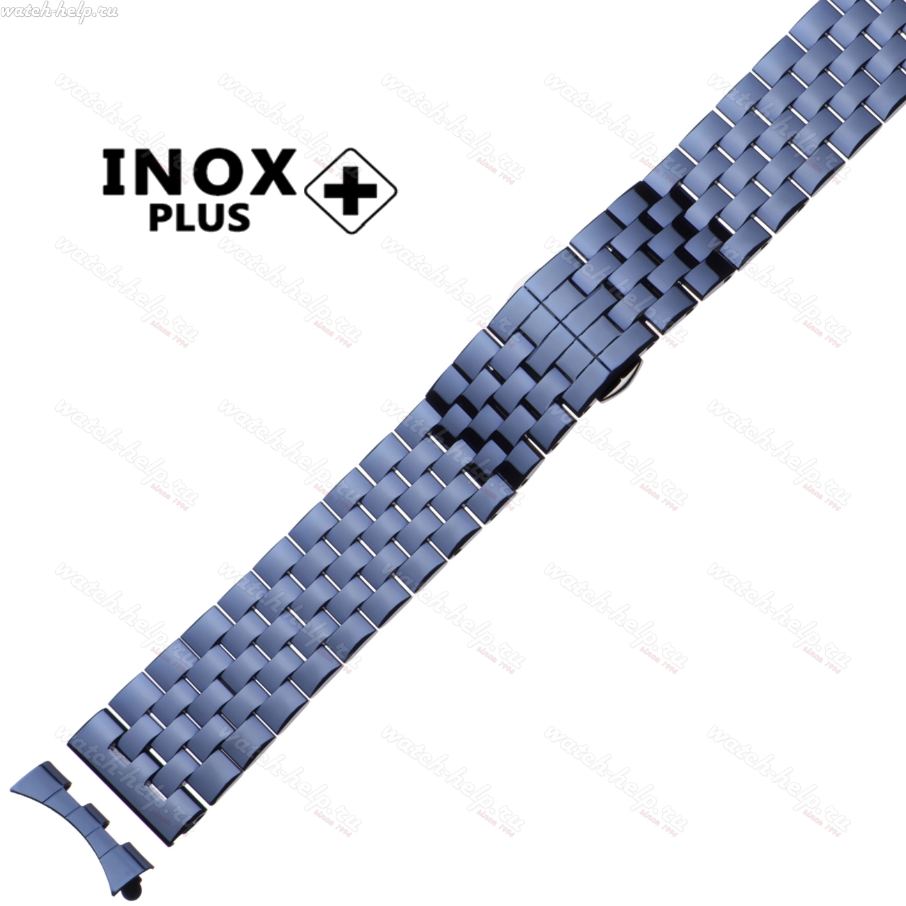 Картинка INOX PLUS S-703 IPBlue - браслет для часов, сталь, Китай
