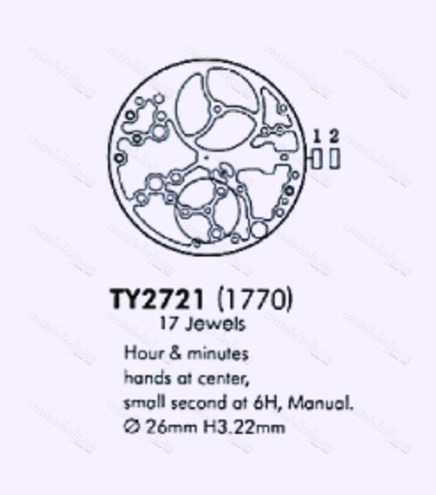 Купить. Заменить. Отремонтировать Механизм SEAGULL - ST1770 / TY2721 - в мастерской «Часовая Скорая Помощь»