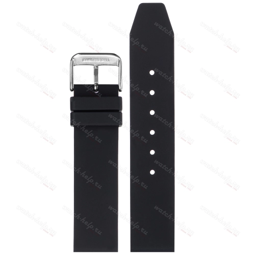 Картинка BC107 - ремешок для часов чёрный, силикон, Китай