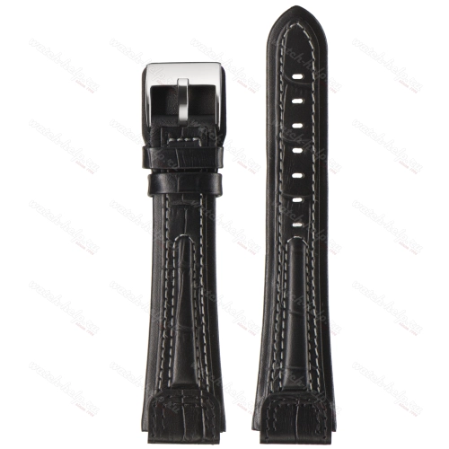 Картинка Stailer Premium 5011 Navigator - ремешок для часов чёрный, итальянская кожа растительного дубления, аллигатор, Германия