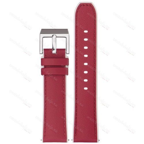 Картинка Stailer Premium 7316 Max endurance classic dani leather - ремешок для часов пурпурно-красный/белый, анилиновая кожа от dani (италия), гладкий, Германия