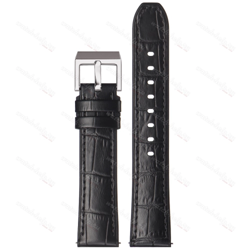 Картинка Stailer Premium 6191 Max endurance classic - ремешок для часов чёрный, итальянская кожа растительного дубления, аллигатор, Германия