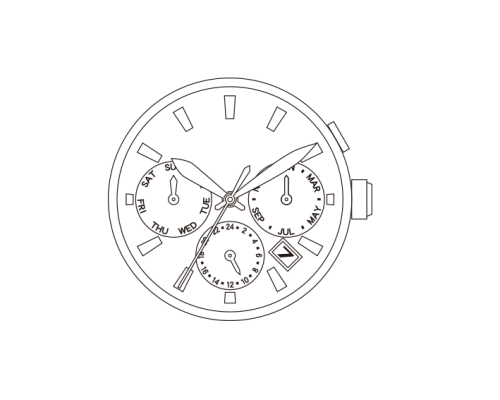 Картинка MIYOTA 9120 Premium automatic - механизм для часов механический 13 ½, Япония