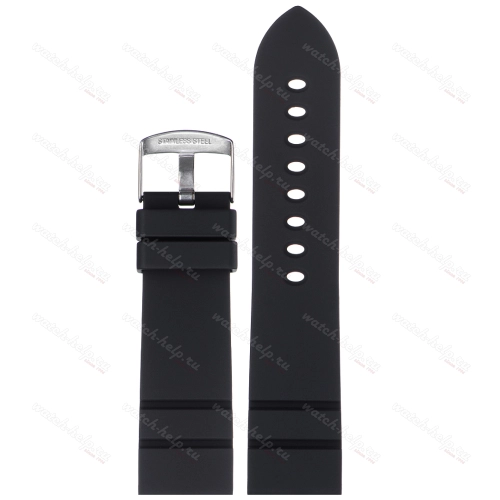 Картинка BC119A - ремешок для часов чёрный, силикон, Китай