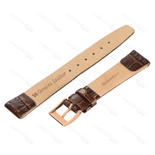 Картинка ELEMENT 712 Click - ремешок для часов коричневый, кожа, аллигатор, Германия