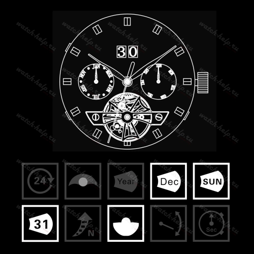 Картинка SEAGULL ST1612 TY2806 - механизм для часов кварцевый, Китай