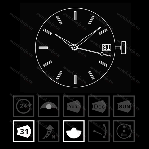 Картинка SEAGULL ST2130 TY2130 - механизм для часов кварцевый, Китай