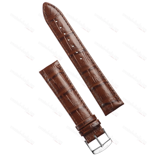 Картинка Stailer Premium 3342 Chrono - ремешок для часов коричневый, итальянская кожа растительного дубления, аллигатор, Германия