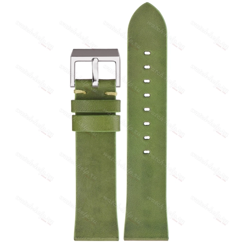 Картинка Stailer Premium 5958 Select - ремешок для часов зелёный, премиальная кожа full grain растительного дубления, гладкий, Германия