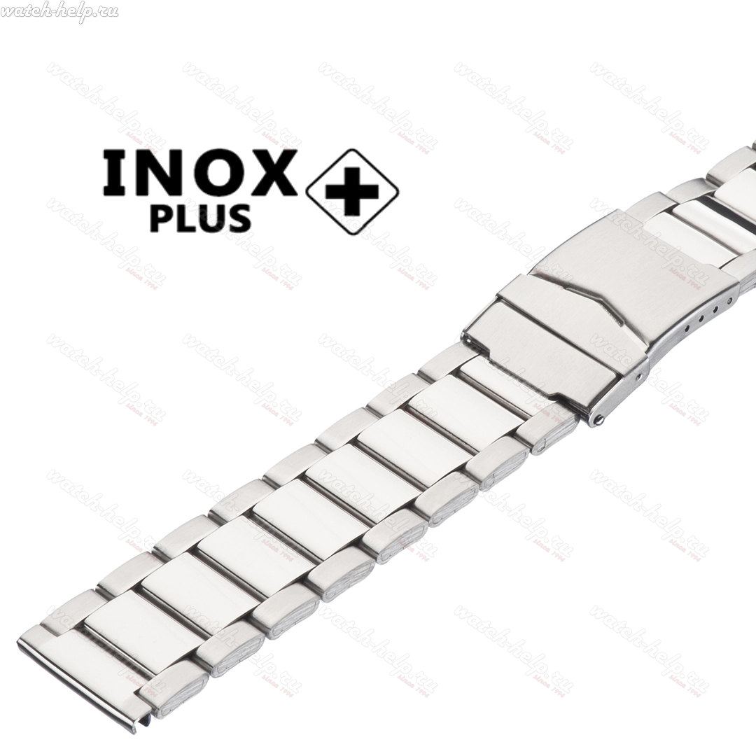 Картинка INOX PLUS N-406 Stainless steel - браслет для часов комбинированный 3, сталь, Китай