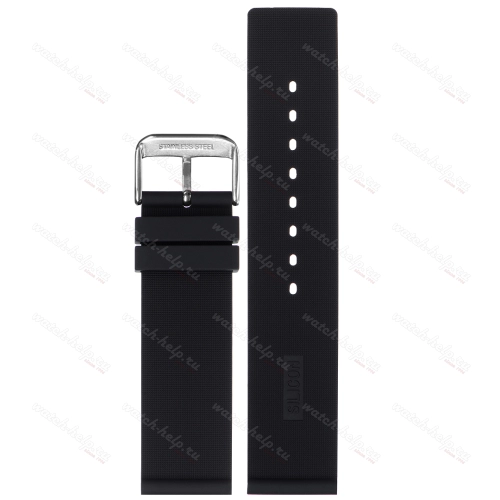 Картинка BC101 - ремешок для часов чёрный, силикон, Китай