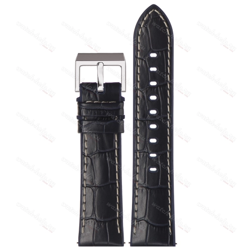 Картинка Stailer Premium 6077 Max endurance sport - ремешок для часов тёмно-синий, кожа, аллигатор, Германия