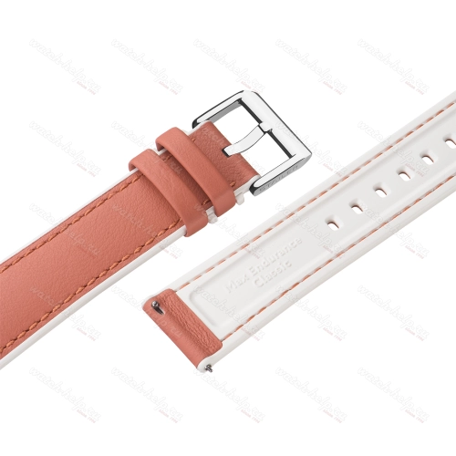 Картинка Stailer Premium 7326 Max endurance classic dani leather - ремешок для часов коралловый/белый, анилиновая кожа от dani (италия), гладкий, Германия