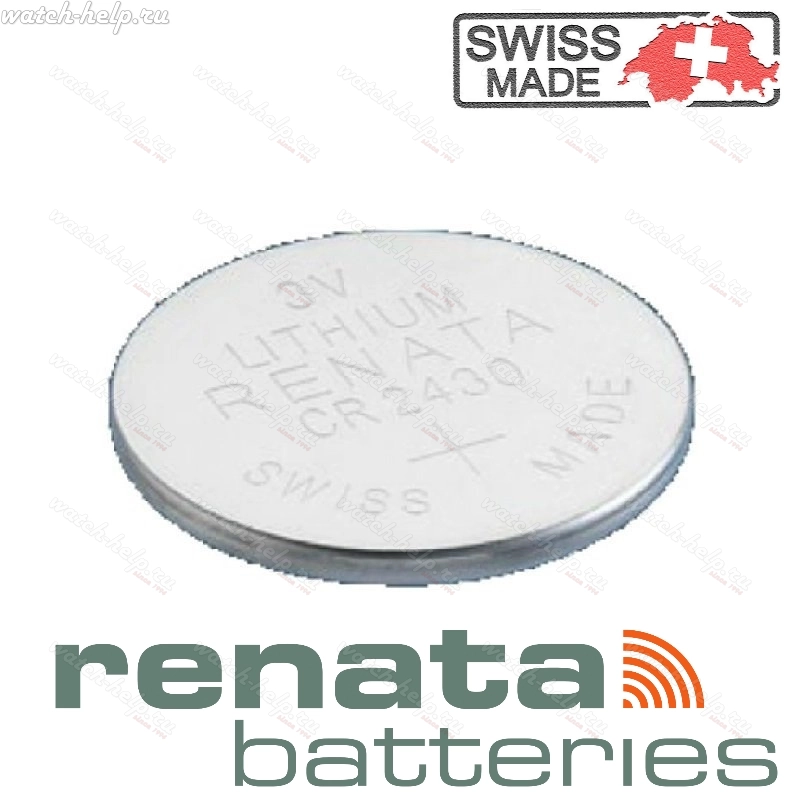 Картинка Renata CR2430 - батарейка, 3 мм x 24.5 мм 3 v 285 mah, Швейцария