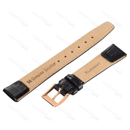 Картинка ELEMENT 711 Click - ремешок для часов чёрный, кожа, аллигатор, Германия