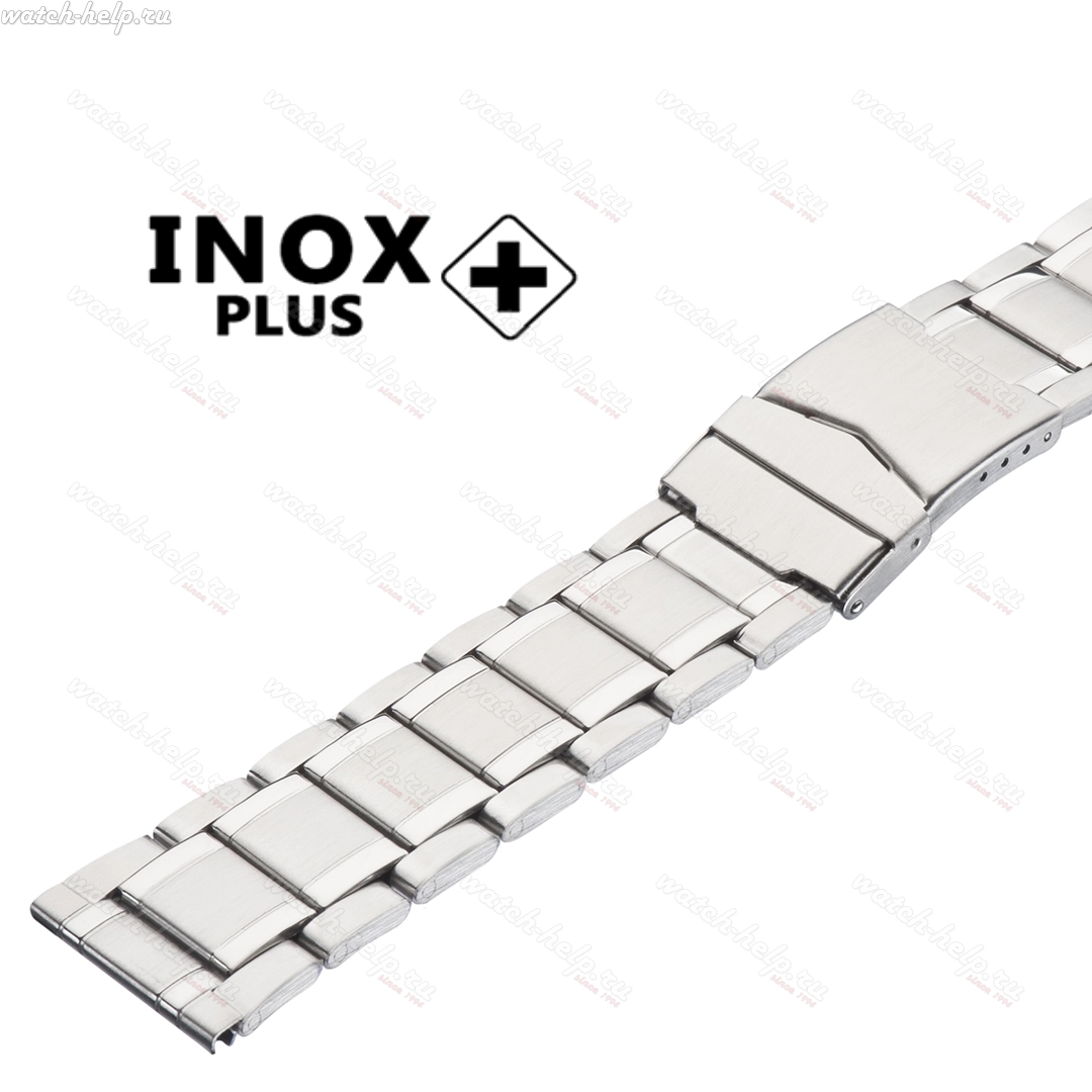 Картинка INOX PLUS N-409 Stainless steel - браслет для часов комбинированный 3, сталь, Китай