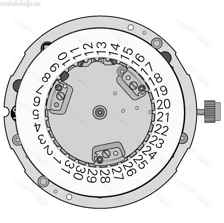 Картинка ETA 251.242 - механизм для часов кварцевый 13 ¼, Швейцария
