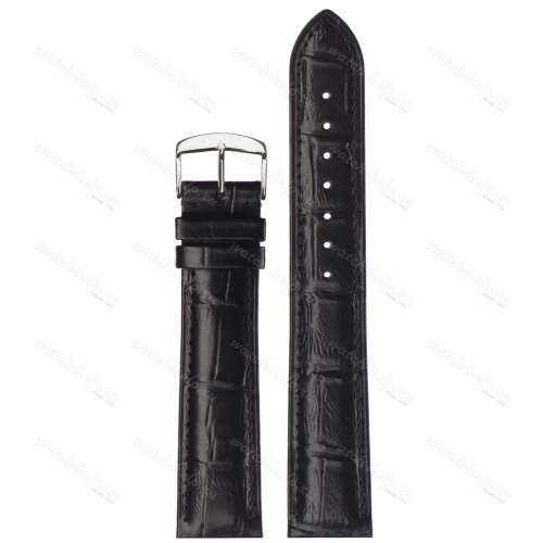 Картинка Stailer Premium 2421 Comfort - ремешок для часов чёрный, итальянская кожа растительного дубления, аллигатор, Германия