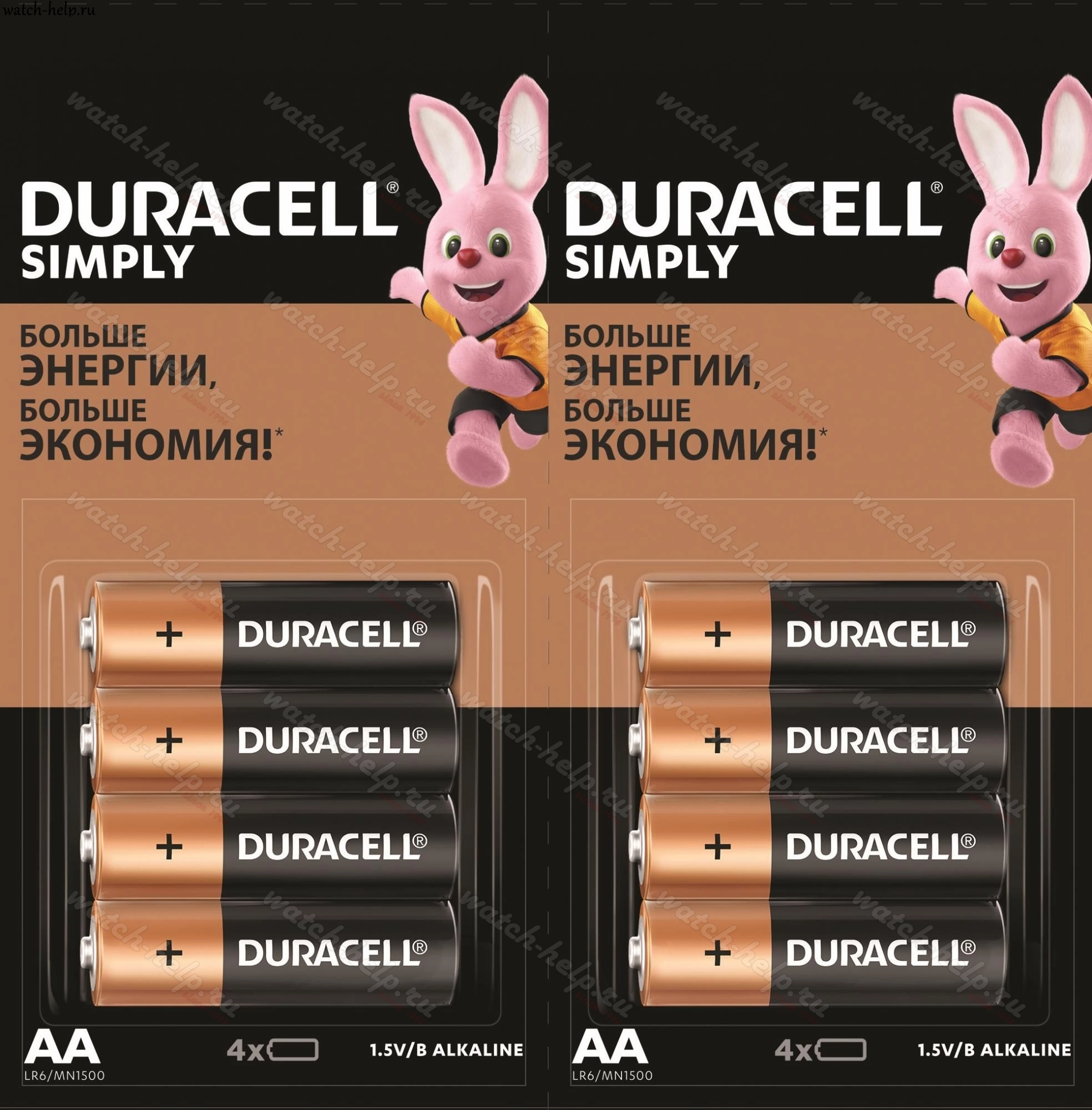 Картинка DURACELL SIMPLY AA / LR 6 1 шт. - батарейка 1.5 v AA, Сша