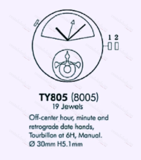 Купить. Заменить. Отремонтировать Механизм SEAGULL - ST8005 / TY805 - в мастерской «Часовая Скорая Помощь»