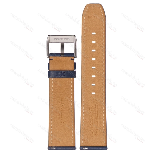 Картинка Stailer Premium 5777 Flex - ремешок для часов синий, кожа horween aniline latigo (сша), гладкий, Германия