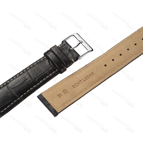 Картинка Stailer 9111 Original - ремешок для часов чёрный, кожа, аллигатор, Германия