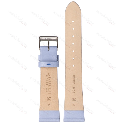 Картинка Stailer 599C Original - ремешок для часов голубой, кожа, гладкий, Германия