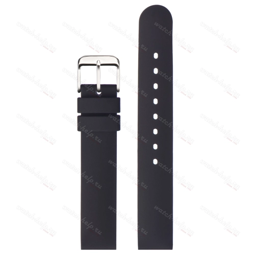 Картинка BC130 - ремешок для часов чёрный, силикон, Китай