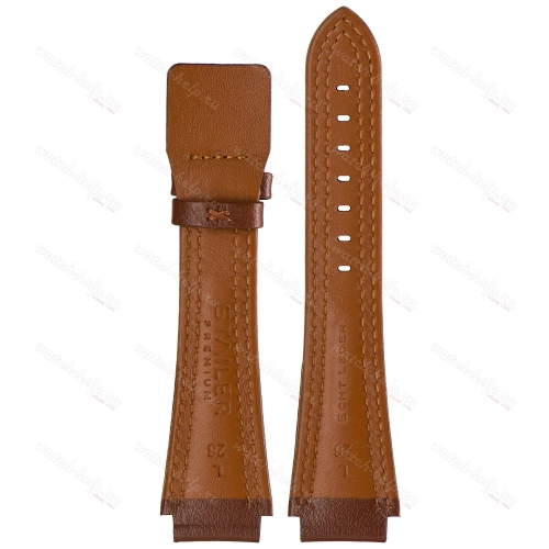 Картинка Stailer Premium 5115 Navigator - ремешок для часов светло-коричневый, итальянская кожа nappa, гладкий, Германия