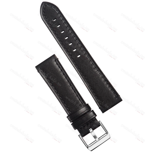 Картинка Stailer Premium 3581 Aviator - ремешок для часов чёрный, премиальная кожа full grain растительного дубления, гладкий, Германия