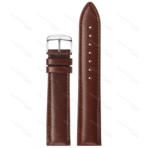 Картинка Stailer Premium 3315 Chrono - ремешок для часов коричневый, итальянская кожа растительного дубления, гладкий, Германия