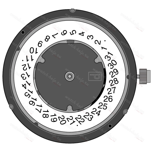 Картинка ETA G10.711 Quartz fashionline - механизм для часов кварцевый 13 ¼, Швейцария