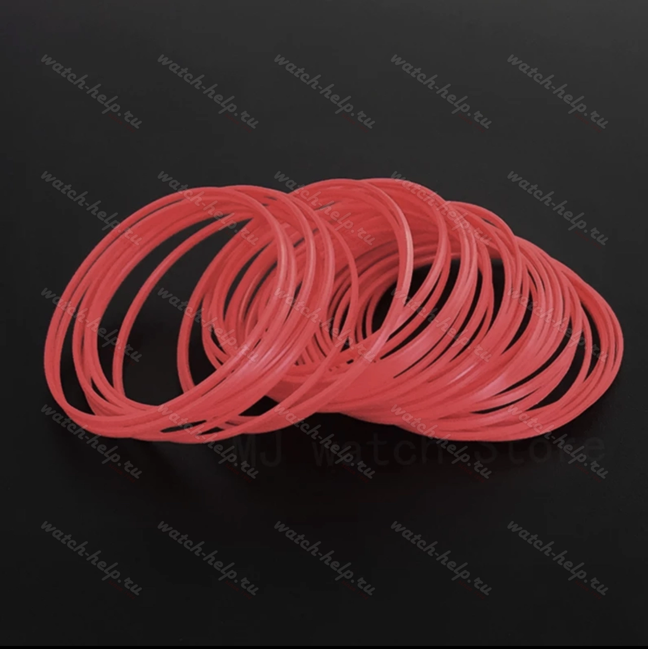 Красное акриловое кольцо крышки корпуса часов 0.85x0.5mm 16-40mm
