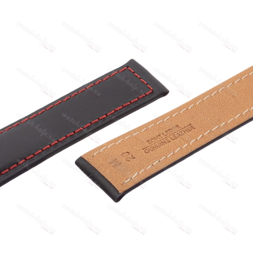 Картинка TAG Heuer, OEM Stailer - 5921 - ремешок для часов чёрный, натуральная кожа телёнка, аллигатор, Германия