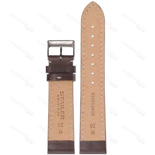 Картинка Stailer 4132 Original - ремешок для часов коричневый, кожа, гладкий, Германия