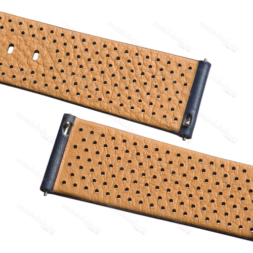 Картинка Stailer Premium 5767 Flex - ремешок для часов синий, кожа horween aniline latigo (сша), гладкий, Германия