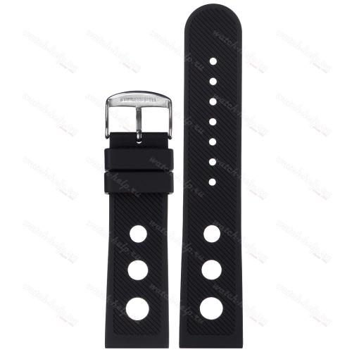 Картинка BC123 - ремешок для часов чёрный, силикон, Китай