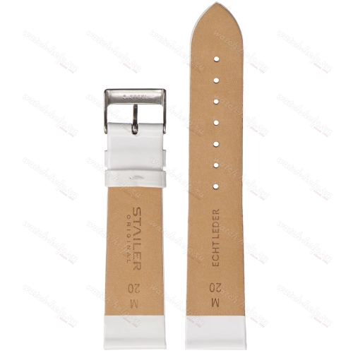 Картинка Stailer 1250 Original - ремешок для часов белый, кожа, гладкий, Германия