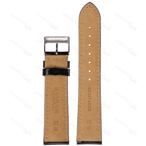 Картинка Stailer 4121 Original - ремешок для часов чёрный, кожа, аллигатор, Германия