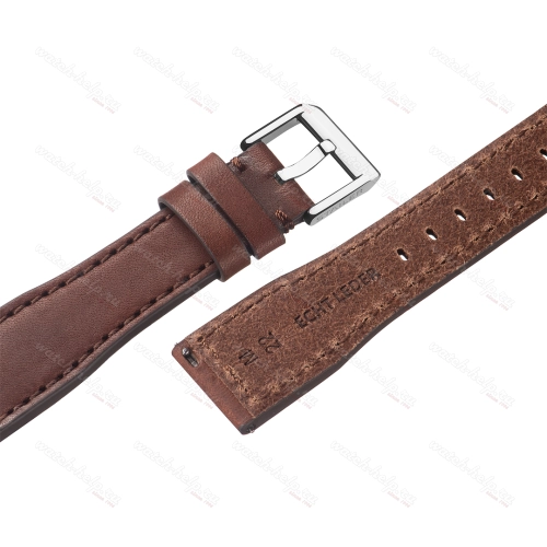 Картинка Stailer Premium 6442 Aviator new - ремешок для часов коричневый, премиальная кожа full grain растительного дубления, гладкий, Германия