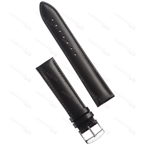 Картинка Stailer Premium 4171 Chrono - ремешок для часов чёрный, итальянская кожа растительного дубления, гладкий, Германия