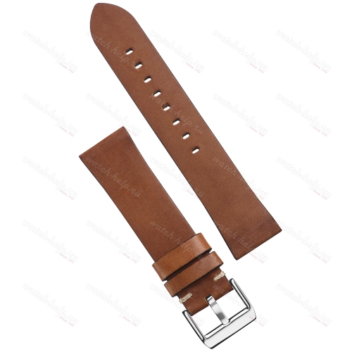 Картинка Stailer Premium 595B Select - ремешок для часов коричневый, премиальная кожа full grain растительного дубления, гладкий, Германия