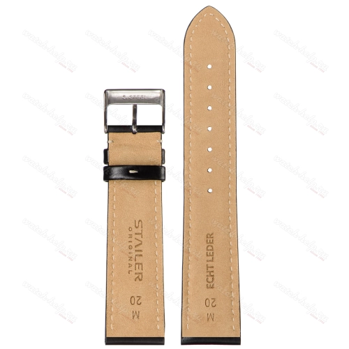 Картинка Stailer 911A Original - ремешок для часов чёрный, кожа, гладкий, Германия