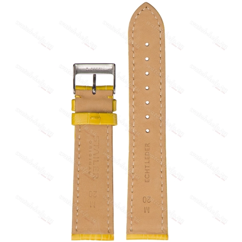 Картинка Stailer 158H Original - ремешок для часов жёлтый, кожа, аллигатор, Германия
