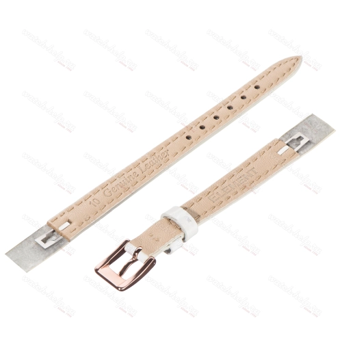 Картинка ELEMENT 830 Open ends - ремешок для часов белый, кожа, крокодил, Германия