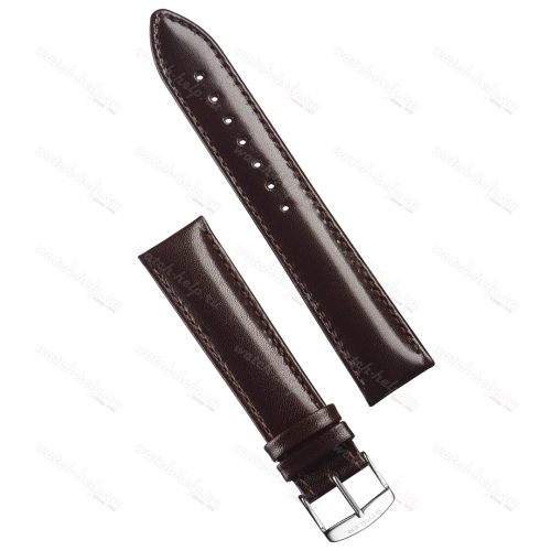 Картинка Stailer Premium 3312 Chrono - ремешок для часов коричневый, итальянская кожа растительного дубления, гладкий, Германия
