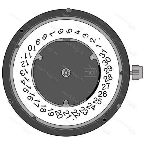 Картинка ETA G10.791 - механизм для часов кварцевый 13 ¼, Швейцария