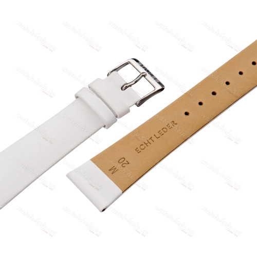 Картинка Stailer 2020 Original - ремешок для часов белый, кожа, гладкий, Германия