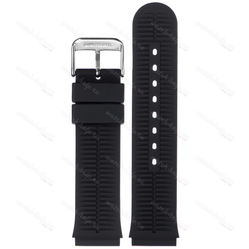 Картинка BC103 - ремешок для часов чёрный, силикон, Китай