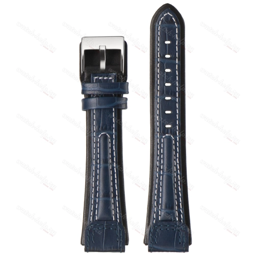 Картинка Stailer Premium 5041 Navigator - ремешок для часов синий/чёрный, итальянская кожа растительного дубления, аллигатор, Германия